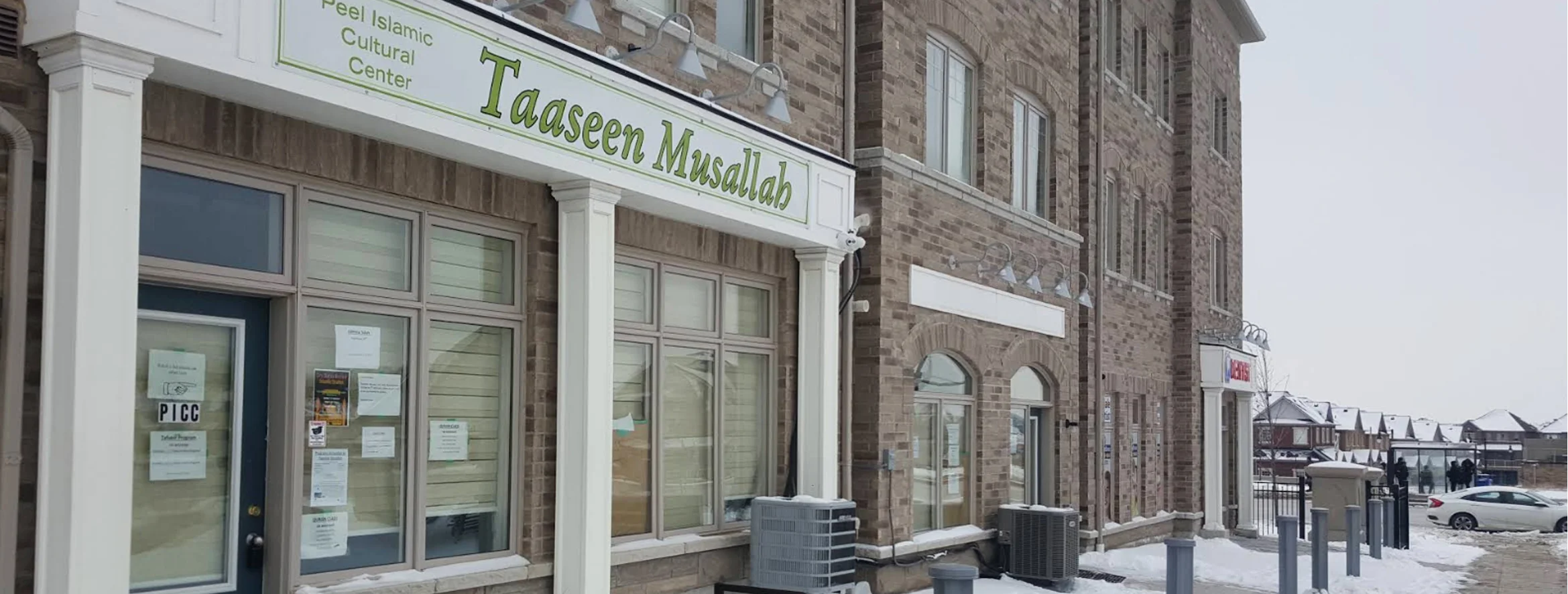 Exterior view of Taaseen Musalla Brampton building